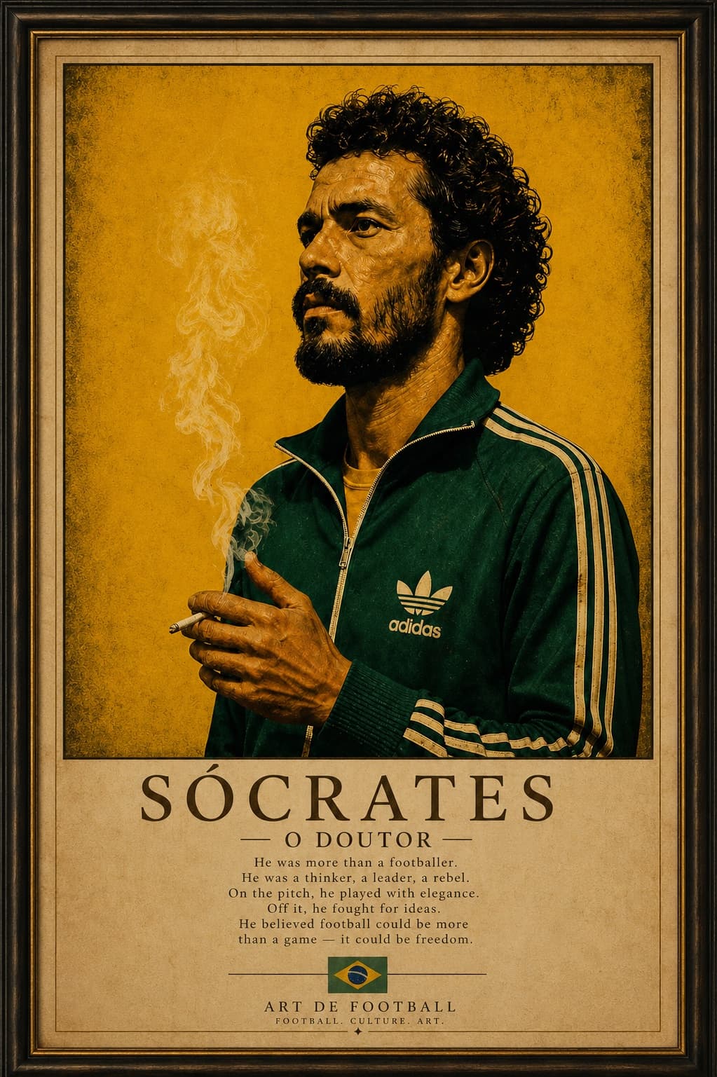 Sócrates — O Doutor vintage poster artwork