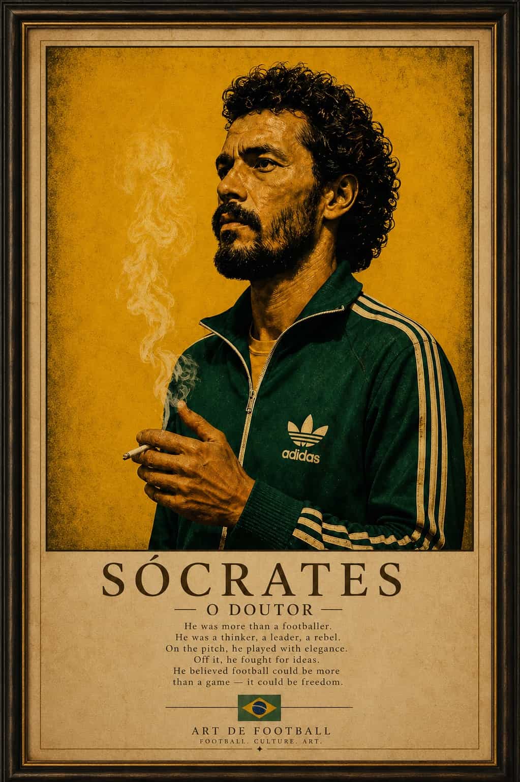 Sócrates — O Doutor vintage poster artwork